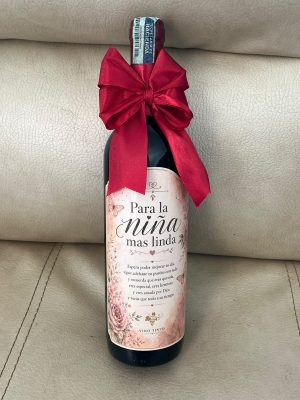 Botella de vino personalizada